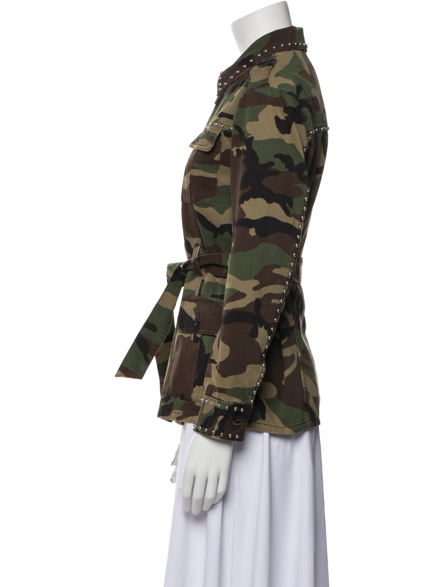 Saint Laurent Camouflage Print Utility Jacket